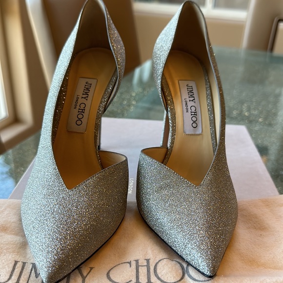 NIB Jimmy Choo Silver Sophia 100 Size 38. New and Ready to Party!! - Picture 9 of 9